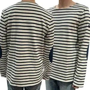 MERID MOD R COUD 엘보 패치 긴팔 티셔츠 (0407 ECRU MARINE) [당일]