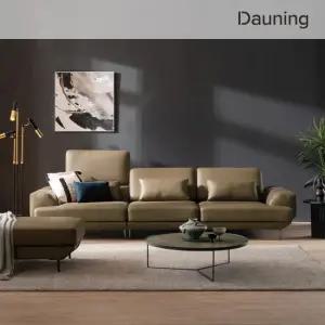 주드 4인 리프트업 전체 통가죽 소파+스툴