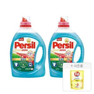 퍼실 엑스퍼트 삶음파워 드럼/일반 겸용 2.7L, 2개+증정(프릴 시크릿 오브 베이킹소다 레몬 300ml, 1개)