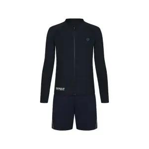 [아레나] (A4BM1PC71_BLK) 남성 애쉬 레저 집업 래쉬가드 세트