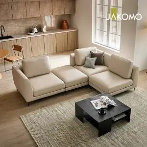 비기닝 모듈 4인 천연면피 소가죽 소파+스툴