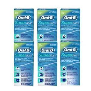 오랄비 슈퍼플로스 치실 50개입x6개 교정용치실 교정치실 Superfloss