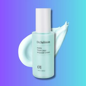 닥터살몬 PDRN 트리플 레이어 보습 진정 붉은기 주름 개선 광채 앰플 크림 100ml