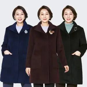 [마담엘레강스] 지젤 니트카라 알파카 코트 K234CT04