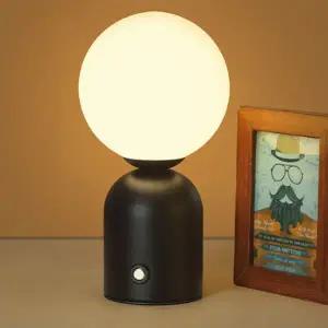 3색 LED 무선 터치 스탠드 원형 무드등 WFFGMS3