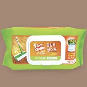 대용량 물걸레청소포 청소용품 밀대패드 리필 손걸레 일회용 도톰한 청소 물티슈 10팩