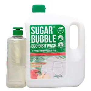 슈가버블 친환경 주방세제 애플 4L + 940ml