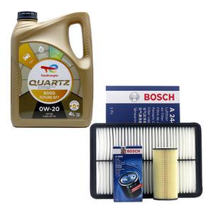 더뉴아반떼AD 가솔린 엔진오일 토탈쿼츠 9000 퓨처 0W20 4리터 보쉬 오일필터 에어필터