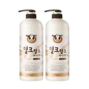 과일나라 밀크밀크 우유 바디로션 1000ml X 2개 대용량