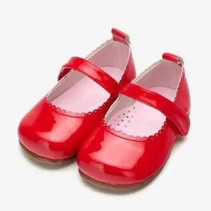 [보리보리/아이들]719 토들러 에나멜 스칼럽 메리제인 - 레드