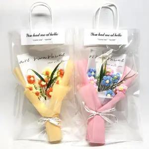 [카스테이]특이한 LED 꽃다발 졸업식 조화 학예회 생일 발표회 축하 화이트데이 부케 뜨개질 선물