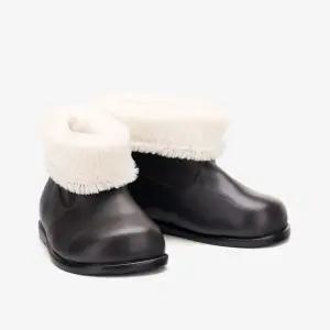[보리보리/아이들]1410 토들러 소가죽 퍼 부츠 - 블랙