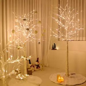 LED 자작나무 무드등 북유럽 크리스마스 장식트리 전구트리 120cm+멀티어댑터