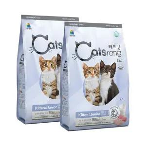 고양이사료 캐츠랑 키튼앤주니어 8kgx2개 어린고양이 전용 캣츠랑 단백질원 90% 이상
