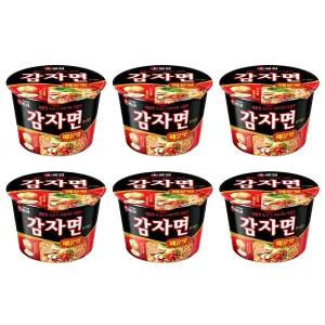 감자면 매운맛 큰사발면 92g 6개