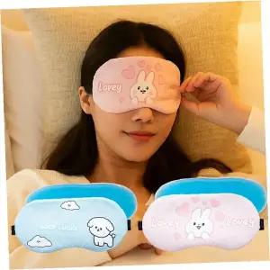수면안대 젤패드 냉온찜질 아이마스크 토끼캐릭터 핑크 블루 휴식용품
