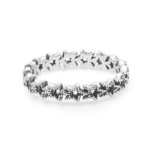 반지 190029C00 밴드 오브 어시메트릭 스타 실버 반지