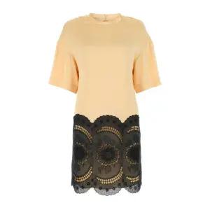 스텔라매카트니 스킨 핑크 새틴 레이스 헴 미니 원피스 6A01213AU309 9905