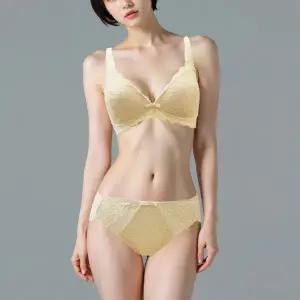 [롯데백화점]BARBARA 노와이어 꽃자수 크림 브라펜티세트ABR4450ABP4450HCR