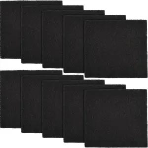 10팩 고양이 쓰레기통 숯 필터 교체용 탄소 냄새 6인치 x 6.5인치 후드 및 팬