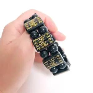 빅사이즈 염주 흑요석 불교팔찌 불교 팔찌 운수 사업 합격 대운 성공 선물 소원 재물