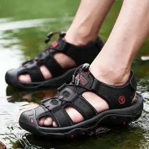 자연느낌가죽 남자샌들 4컬러 남자 트 WFHSYQV