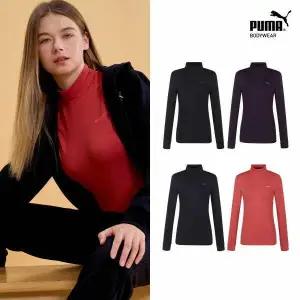 푸마바디웨어 푸마 여성 양면기모 웜셀 모크넥 티셔츠 4종세트 1545167