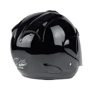 남녀 공용 오토바이 스쿠터 헬멧 Ram3 밝은 검정색 하프 헬멧 오프로드 여름 레이싱 카스케 카파세테 카스