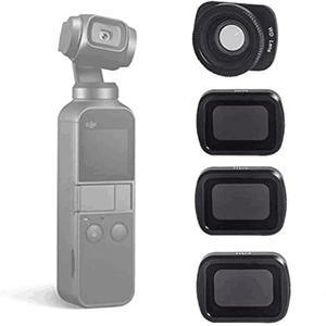 [미국배송] SMATREE 마그네틱 ND 필터 및 광각 렌즈 세트 멀티 코팅 팩(4팩) - ND4 ND8 ND16 DJI 오스모 포켓과 호환되는 WA 렌즈 포켓 2 카메라(포켓 3에 맞지 않음!)