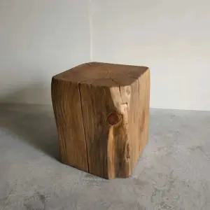 통나무 스툴 의자 다용도 원형 커피 원목 협탁 야외