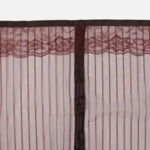 스트라이프 현관 방충망 모기장 브라운 90x210cm (WFJ5OB2)