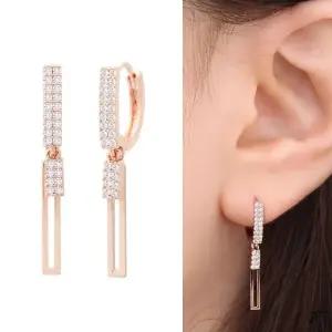 여자 꽃 14K 골드필드 플라워 스퀘어 링 원 (WFJ59ZQ)