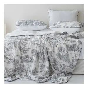 몽슈 냉감 스프레드 퀸 Q 세트 블랙 여름 차렵 이불 침구 (WFJ5QBN)