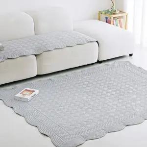 렌징 모달 워싱러그 Q 160x210cm 그레이 예쁜 사계절 거실 러그 카페트 (WFJ5QCO)