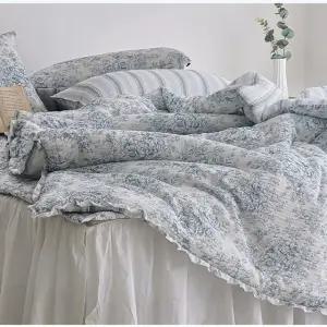 클라라 코튼레이온 차렵 싱글 S 세트 블루 간절기 침대 이불 패드 침구 (WFJ5QDL)