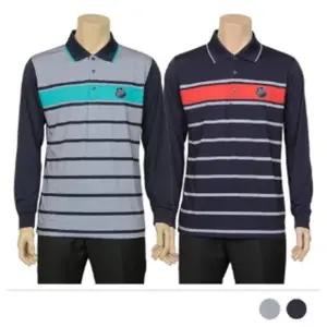 티셔츠 아버지 캐쥬얼 빅사이즈 카라티 가을 긴팔 면 (WFJ4TB0)