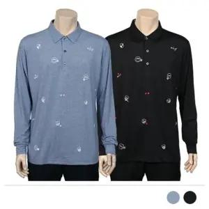 긴팔티 40대남성 슬림핏 면티셔츠 카라티셔츠 카라티 (WFJ4TBY)