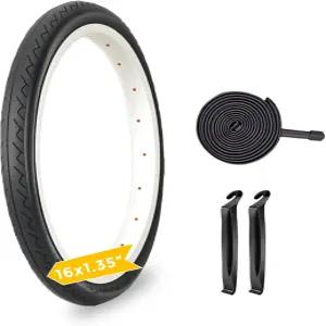 32-305 16x1.35 자전거 타이어 및 튜브 16x 1.35 노이마티코 레버 2개 포함 출퇴근 또는 통학용 교체 부품