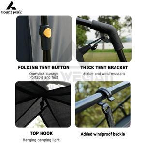 마운트 피크 자동 대형 캠핑 텐트 3-8인용  설치 리지 캐노피 포함 야외 모험에 적합