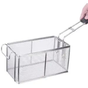 튀김 바스켓 초미세 전기기 사각 감자튀김 스테인레스