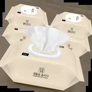 순면물티슈 올림생활 데일리 물티슈 피톤치드향 엠보싱 100매10팩