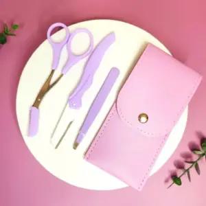 눈썹정리기 눈썹 가위 칼 3종세트 퍼플 (WFJPW3T)