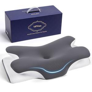 Vipfree 경추 냉각 인체공학적 베개, 조절 가능한 메모리 폼, 지지 및 목과 어깨 , 모든 수면 자세를 위한 정형외과용 베개