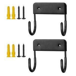 [미국배송] 나사가 달린 스케이트보드 벽걸이 2피스 데크 디스플레이 후크 가정용 차고 크루저 보드 홀더 보관용 스노보드 랙 브래킷(수평 및 수직)