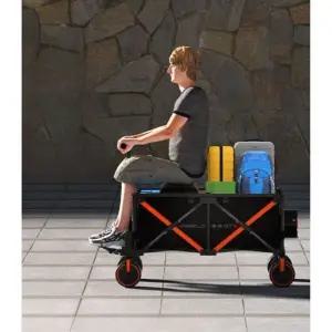 전동웨건 캠핑용 전기 짐수레 라이딩 전동 컴뱃 트레일러