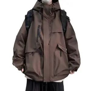 남성패션 바람막이 점퍼 트렌치코트 야상 사선지퍼 블랙 코트 추동 캐주얼 루즈핏 재킷 DL4