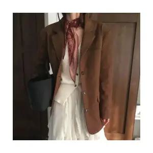 와칸다 여성 여친 정장 자켓 가을 겨울 메일라드 스웨이드 뉴 캐주얼 코트 트렌드 KKE4