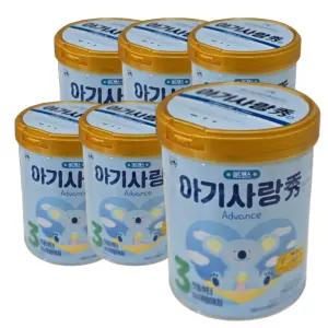 아기사랑 수 어드밴스 분유 3단계 800g 6캔