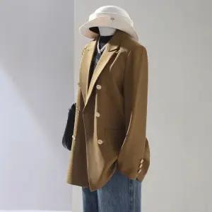 삐삐언니 여자 키작녀 정장 자켓 베이지색 코트 가을 겨울 캐주얼 오피스룩 꾹4