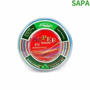 싸파 슈퍼 다이니마 5색 합사낚시줄 150m 6호
